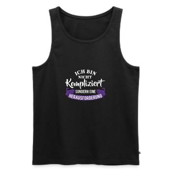 Zicke Freundin Herausforderung - Männer Premium Bio Tank Top - Schwarz - Vorne - AI Model Male 178 light (178cm)