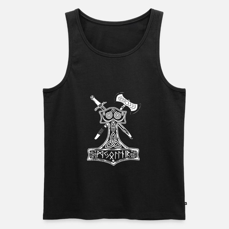 Thor - Männer Premium Bio Tank Top - Schwarz