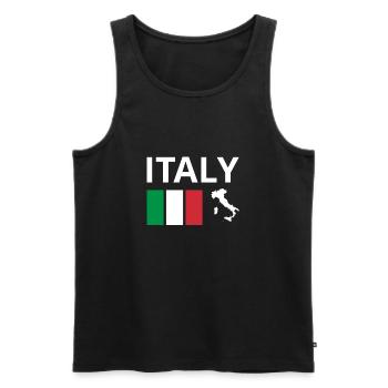 Italy Flag Outline Italian Flag Italia - Men's Premium Organic Tank Top - black - Front - Michal (187cm)