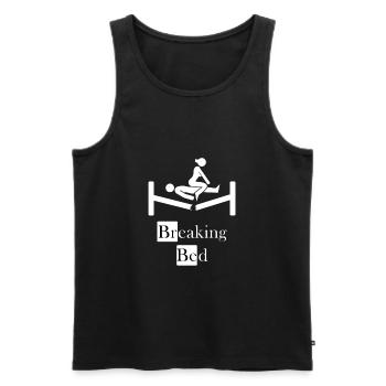 Breaking Bed - Men's Premium Organic Tank Top - black - Front - AI Model Male 178 light (178cm)