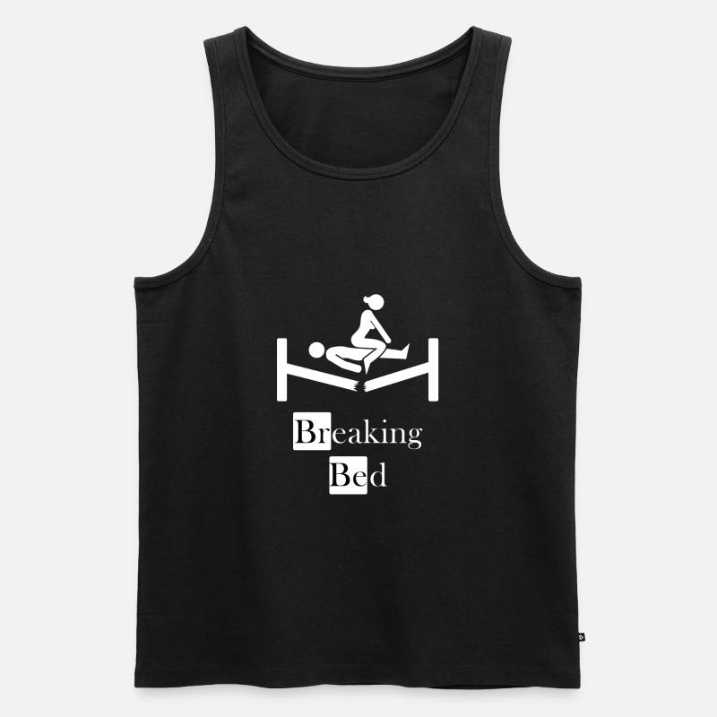 Breaking Bed - Kaputtes Bett - Männer Premium Bio Tank Top - Schwarz