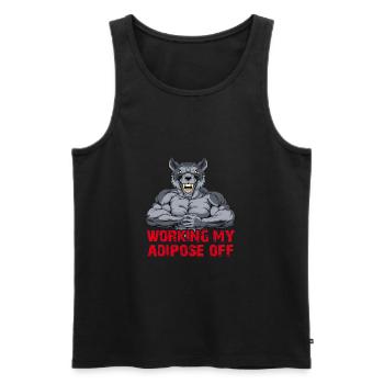 Musculation Musculation Renforcement musculaire Perte de graisse sans limite - Débardeur bio Premium Homme - noir - Devant - AI Model Male 178 light (178cm)