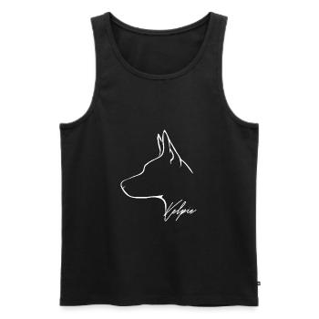 KELPIE Profile Dog Dogs Herding Dog Wilsigns - Men's Premium Organic Tank Top - black - Front - Michal (187cm)