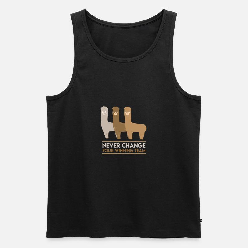 Alpaca Winning Team - Männer Premium Bio Tank Top - Schwarz