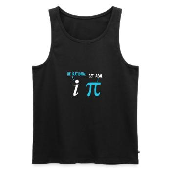 Soyez rationnel Get Real Fun Math Math Joke Stats Pun - Débardeur bio Premium Homme - noir - Devant - AI Model Male 178 light (178cm)