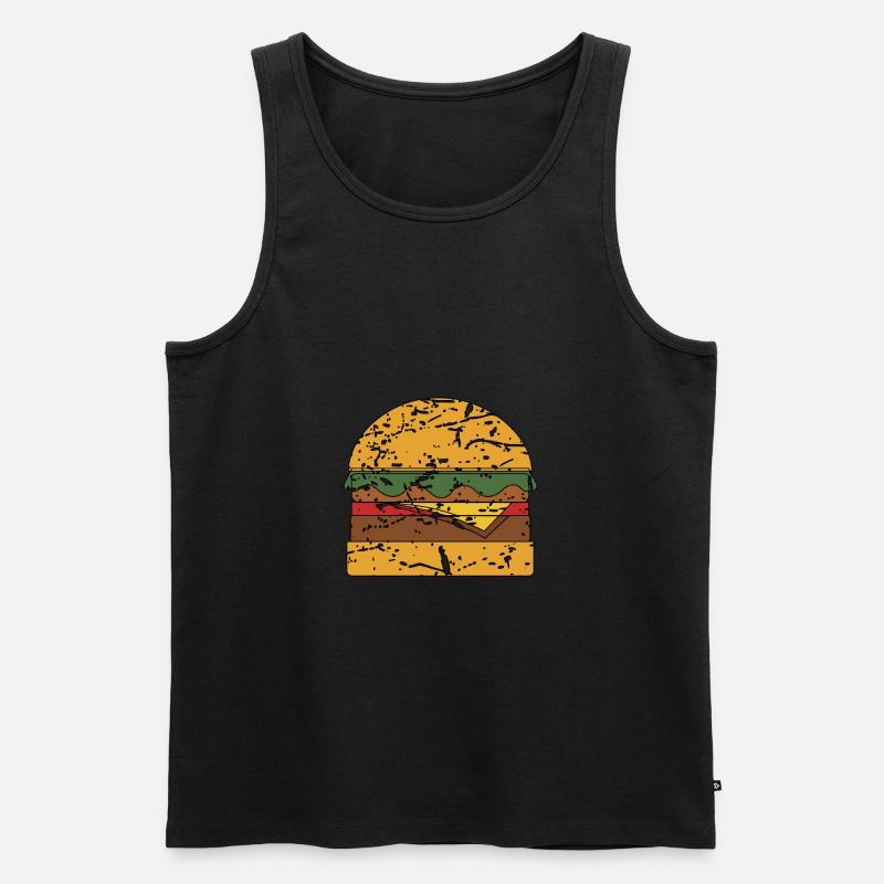 Burger chips gift - Men's Premium Organic Tank Top - black