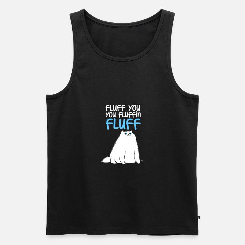 Fluffy Sie fluffin Katze Geschenk - Männer Premium Bio Tank Top - Schwarz