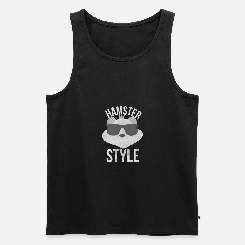 Hamster - Männer Premium Bio Tank Top - Schwarz
