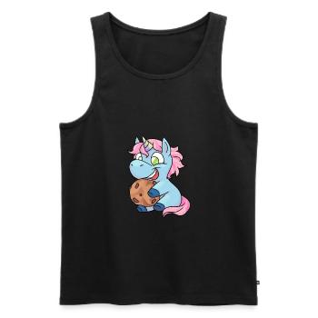 Vereinigungsgeschenk für Einhörner - Keks - Männer Premium Bio Tank Top - Schwarz - Vorne - Michal (187cm)