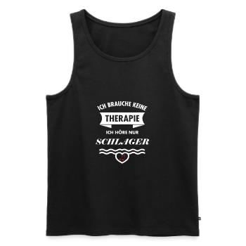 Schlager music music schlager heart gift idea - Men's Premium Organic Tank Top - black - Front - Michal (187cm)