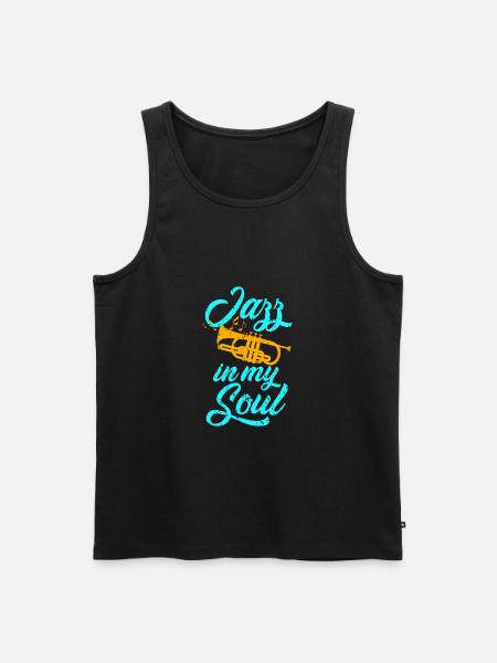 Jazz music - Men's Premium Organic Tank Top - black