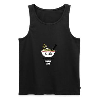 Soupe de nouilles ramen life cadeau de nourriture japonaise - Débardeur bio Premium Homme - noir - Devant - AI Model Male 178 light (178cm)