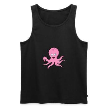 Kraken Oktopus Manga Comic Süß Meerestier Geschenk - Männer Premium Bio Tank Top - Schwarz - Vorne - AI Model Male 178 light (178cm)