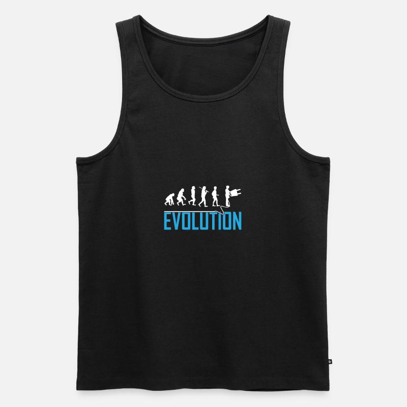 EVOLUTION Elektroauto - Männer Premium Bio Tank Top - Schwarz