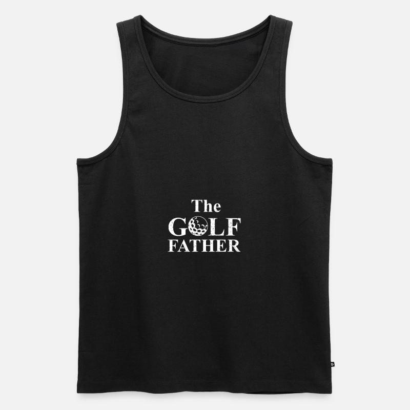 Golf - Männer Premium Bio Tank Top - Schwarz