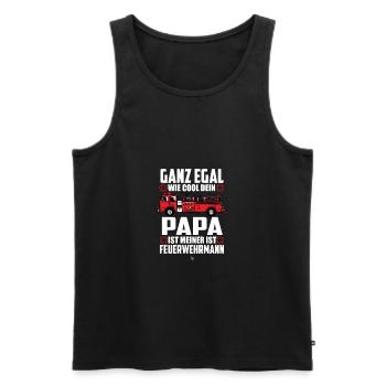 My Dad is Fireman Father's Day Gift - Men's Premium Organic Tank Top - black - Front - AI Model Male 178 light (178cm)