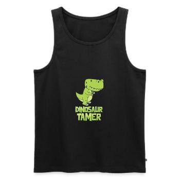 Dinosaur reptile gift funny dino cute fun - Men's Premium Organic Tank Top - black - Front - Michal (187cm)
