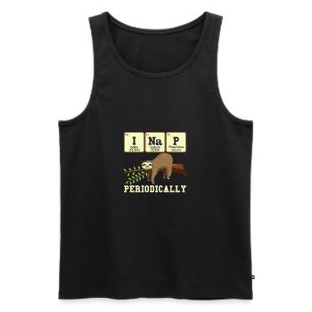 Funny Sloth Shirt,Nap,gift,gift idea,periodic tabl - Männer Premium Bio Tank Top - Schwarz - Vorne - Michal (187cm)