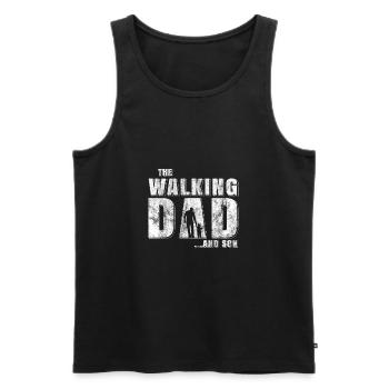 Dad father son - Men's Premium Organic Tank Top - black - Front - Michal (187cm)