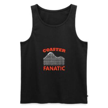 Rollercoaster Fanatic Parc d'attractions Roller Coaster - Débardeur bio Premium Homme - noir - Devant - Michal (187cm)