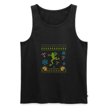 Custom Christmas Sweater Shirt Pet Frog Shirt - Men's Premium Organic Tank Top - black - Front - Michal (187cm)