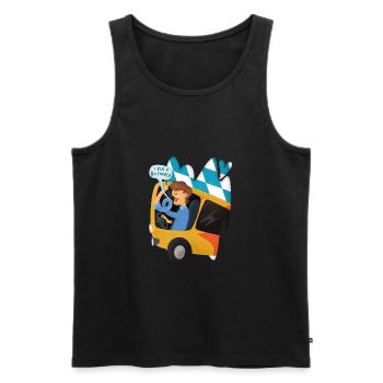 Busfahrer Bayern Schulbus Omnibus Geschenk - Männer Premium Bio Tank Top - Schwarz - Vorne - Michal (187cm)