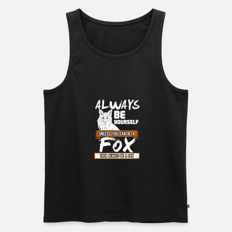 Fox - Männer Premium Bio Tank Top - Schwarz