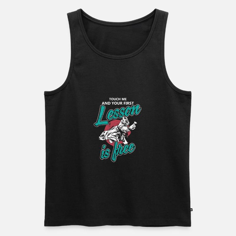 Judo Kampfstunde - Männer Premium Bio Tank Top - Schwarz