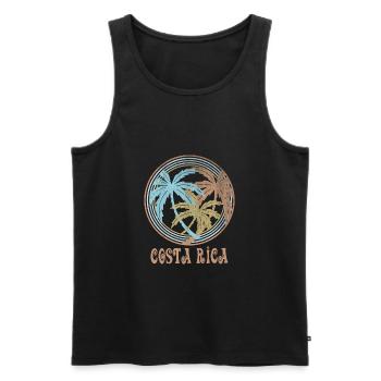 Costa Rica - Men's Premium Organic Tank Top - black - Front - AI Model Male 178 light (178cm)
