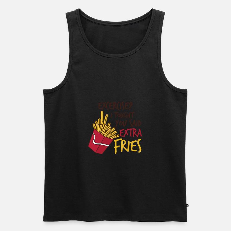 Extra Pommes - Männer Premium Bio Tank Top - Schwarz
