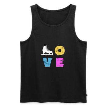 Eiskunstlauf Schlittschuh - Männer Premium Bio Tank Top - Schwarz - Vorne - Michal (187cm)