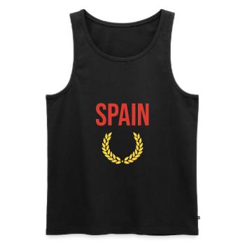 Spain España Spain - Men's Premium Organic Tank Top - black - Front - Michal (187cm)