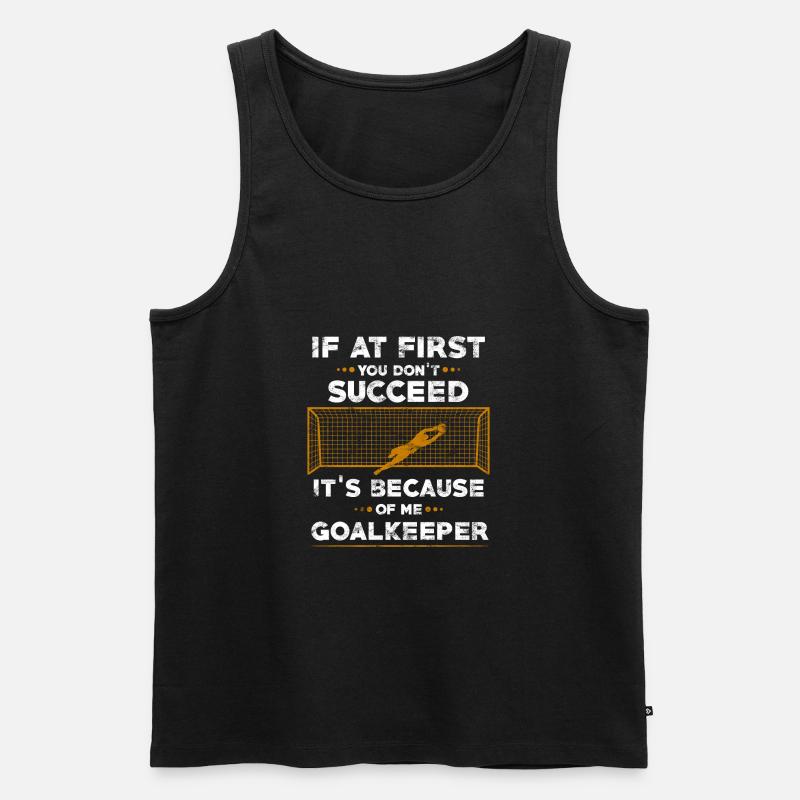 Torwart - Männer Premium Bio Tank Top - Schwarz