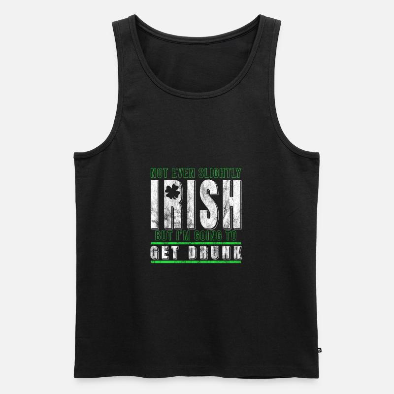 Irisches Glückskleeblatt - Männer Premium Bio Tank Top - Schwarz