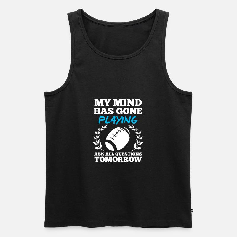 Rugby - Männer Premium Bio Tank Top - Schwarz