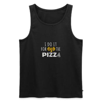 T-shirt de gym drôle pour les amateurs de pizza, faites-le pour le - Débardeur bio Premium Homme - noir - Devant - Michal (187cm)