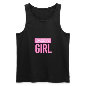 Idée cadeau d'anniversaire fille fille fille papa - Débardeur bio Premium Homme - noir - Devant - Michal (187cm)