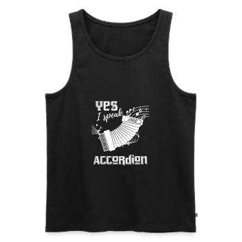 Accordéon - Accordéon - Accordéoniste - Accordéon - Notes - Débardeur bio Premium Homme - noir - Devant - Michal (187cm)