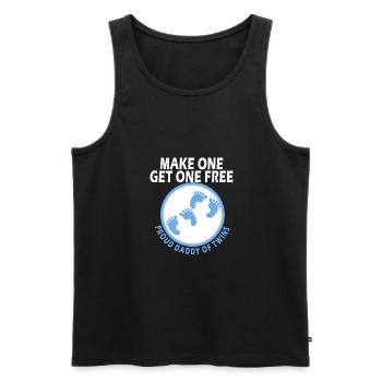 Daddy of Twins - Funny design for boys - Men's Premium Organic Tank Top - black - Front - AI Model Male 178 light (178cm)