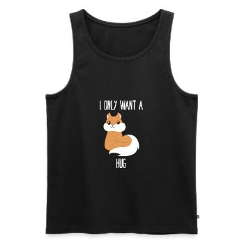 Eichhörnchen - Eichkätzchen - Kuscheln - Männer Premium Bio Tank Top - Schwarz - Vorne - Michal (187cm)