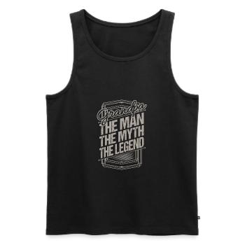 Beste Oma - Männer Premium Bio Tank Top - Schwarz - Vorne - Michal (187cm)