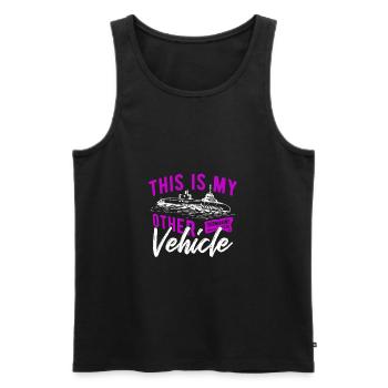 U Boot - Männer Premium Bio Tank Top - Schwarz - Vorne - AI Model Male 178 light (178cm)