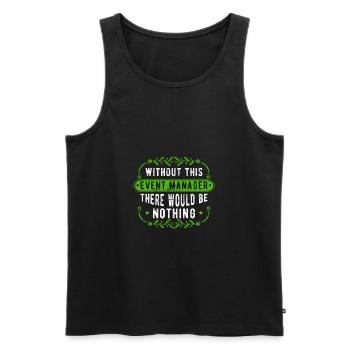 Event Manager - Men's Premium Organic Tank Top - black - Front - AI Model Male 178 light (178cm)