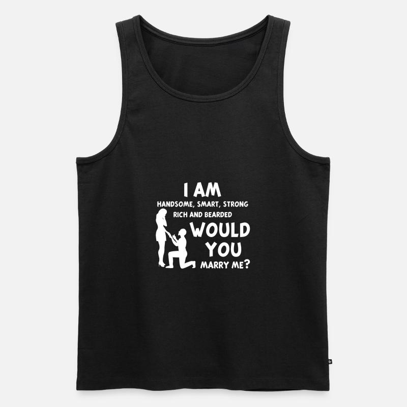 Marriage request - Men's Premium Organic Tank Top - black