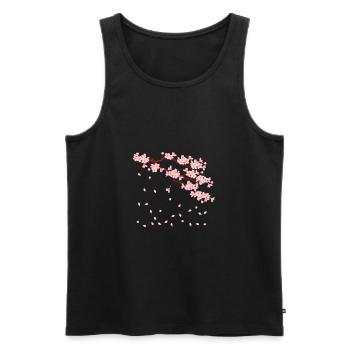 sakura - Männer Premium Bio Tank Top - Schwarz - Vorne - Michal (187cm)