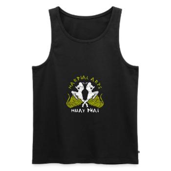 Muay Thai Thai Boxing Kick Boxing Arts Martiaux Cadeau - Débardeur bio Premium Homme - noir - Devant - Michal (187cm)