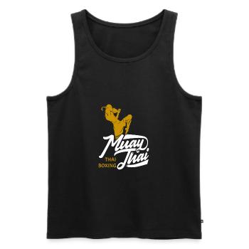 Muay Thai - Débardeur bio Premium Homme - noir - Devant - Michal (187cm)