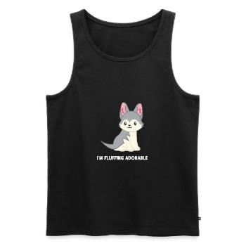 Husky - T-shirt Husky - Husky - Huskies - Débardeur bio Premium Homme - noir - Devant - AI Model Male 178 light (178cm)