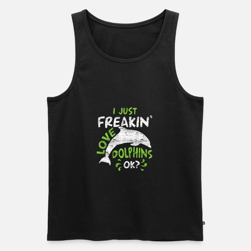 Delfin - Männer Premium Bio Tank Top - Schwarz