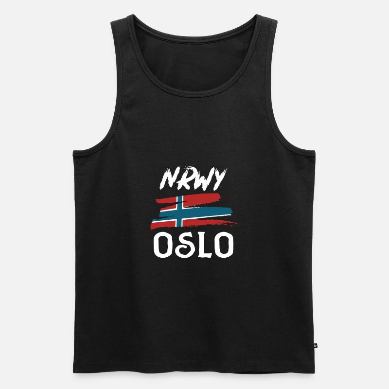 Oslo - Männer Premium Bio Tank Top - Schwarz